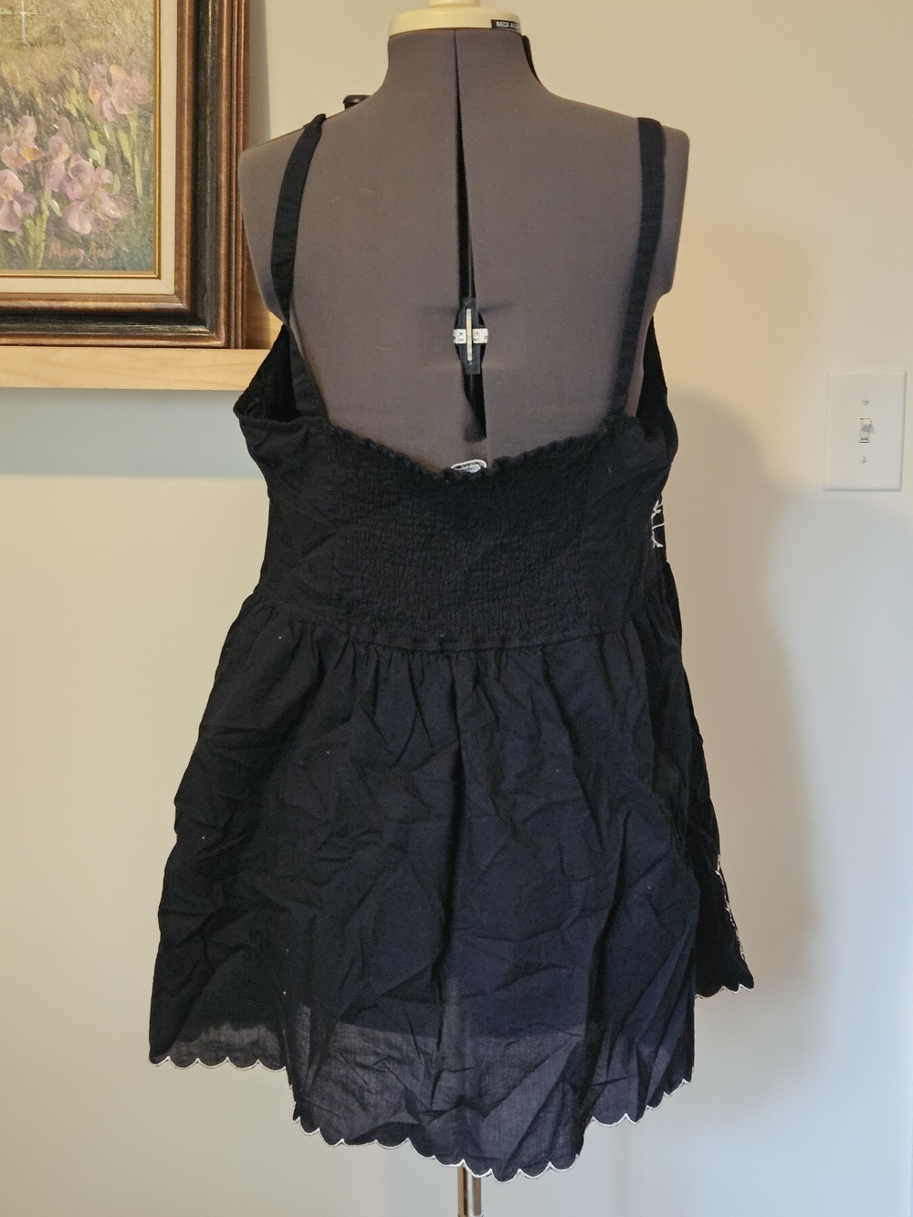 Black Embroidered Top - Picture 3 of 4